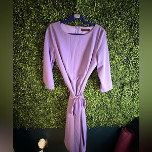 Lavender/ Lilac A-Line Midi Dress